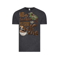 Vintage Black no talkie before coffee Vintage Tee - BarkalooDesign
