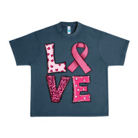 Midnight Navy Western Breast Cancer Love Urban Heavy Tee - RanaPortraitStore