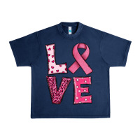 Navy Western Breast Cancer Love Urban Heavy Tee - RanaPortraitStore