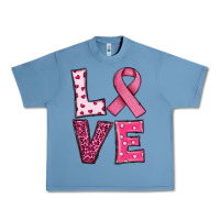 Pebble Blue Western Breast Cancer Love Urban Heavy Tee - RanaPortraitStore