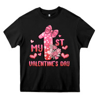 Black my first valentines day Heavy Core Tee - MaliasSmallBusiness