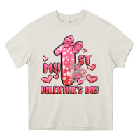 Cream my first valentines day Heavy Core Tee - MaliasSmallBusiness