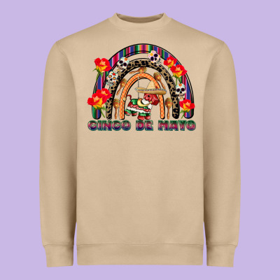 Cinco De Mayo Rainbow Heavyweight Sweatshirt Designed By Cowgirlartshop
