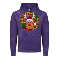 Cloud Purple cute reindeer head Christmas Vintage Hoodie - Jasminsmagicworld