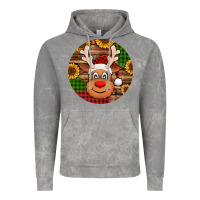 Cute Reindeer Head Christmas Vintage Hoodie | Teevron
