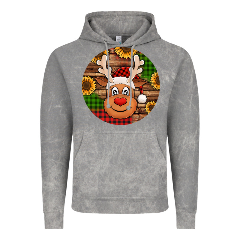 Cute Reindeer Head Christmas Vintage Hoodie by Jasminsmagicworld | Teevron