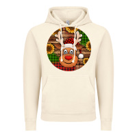 Vintage Artic cute reindeer head Christmas Vintage Hoodie - Jasminsmagicworld