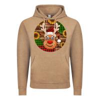 Vintage Coffee cute reindeer head Christmas Vintage Hoodie - Jasminsmagicworld