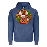 Vintage Denim cute reindeer head Christmas Vintage Hoodie - Jasminsmagicworld
