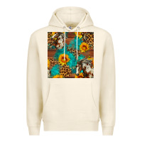 Tofu western horse and sunflower seamless pattern Premium Hoodie - FaDigitalArtStudio