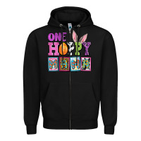 Black Easter Day One hoppy mama Zipper Hoodie - OliviaCreatesArt
