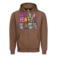 Chestnut Easter Day One hoppy mama Zipper Hoodie - OliviaCreatesArt