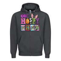Smoke Easter Day One hoppy mama Zipper Hoodie - OliviaCreatesArt