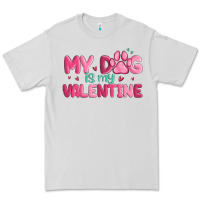 Dove Grey my dog is my valentine Premium Tee - MaliasSmallBusiness