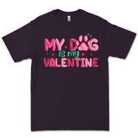 Plum my dog is my valentine Premium Tee - MaliasSmallBusiness