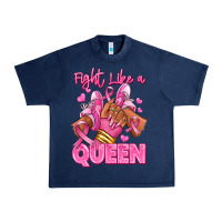 Navy Survivor queen Breast Cancer afro girl sneakers Urban Heavy Tee - RanaPortraitStore