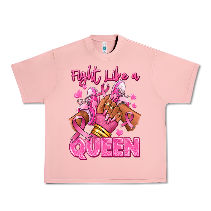 Survivor Queen Breast Cancer Afro Girl Sneakers Urban Heavy Tee by RanaPortraitStore | Teevron