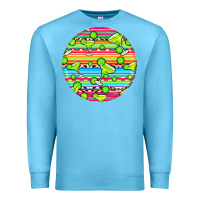 Ocean Blue hispanic heritage month round earrings 3 Premium Sweatshirt - BundleAndBundleShop