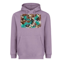 Lavender Cowhide Turquoise Glitter Heavyweight Hoodie - FaDigitalArtStudio