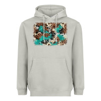 Moon Dust Cowhide Turquoise Glitter Heavyweight Hoodie - FaDigitalArtStudio