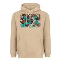 Mushroom Cowhide Turquoise Glitter Heavyweight Hoodie - FaDigitalArtStudio