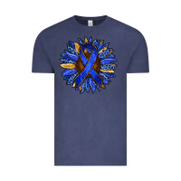 Vintage Denim Colon Cancer Awareness sunflower Vintage Tee - RanaPortraitStore