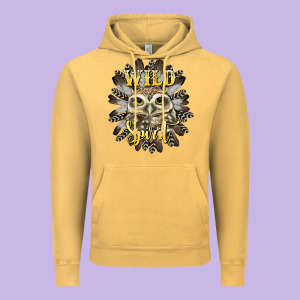 Wild Spirit Owl Vintage Hoodie Designed By Barkaloodesign