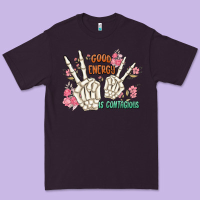 Good Energy Is Contagious Premium Tee Designed By Maliassmallbusiness