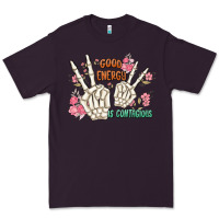 Plum good energy is contagious Premium Tee - MaliasSmallBusiness