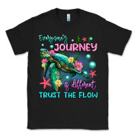 Black everyone's journey is different trust the flow Classic Tee - Artiststas