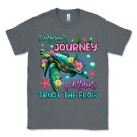 Charcoal Heather everyone's journey is different trust the flow Classic Tee - Artiststas