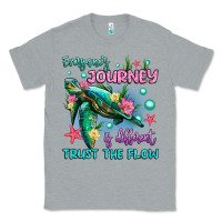 Heather Grey everyone's journey is different trust the flow Classic Tee - Artiststas