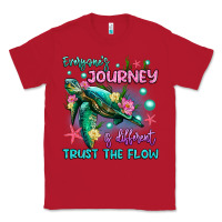 Red everyone's journey is different trust the flow Classic Tee - Artiststas