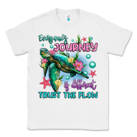 White everyone's journey is different trust the flow Classic Tee - Artiststas