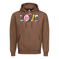 Chestnut Easter Day Love Easter Zipper Hoodie - OliviaCreatesArt