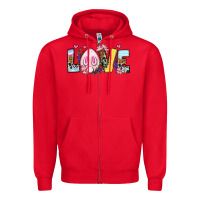 Red Easter Day Love Easter Zipper Hoodie - OliviaCreatesArt