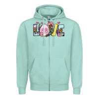 Seafoam Easter Day Love Easter Zipper Hoodie - OliviaCreatesArt