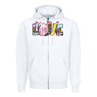 White Easter Day Love Easter Zipper Hoodie - OliviaCreatesArt