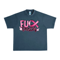 Midnight Navy Fu*ck Cancer Urban Heavy Tee - RanaPortraitStore