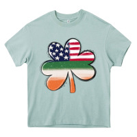 Arona st patricks day shamrock american flag Heavy Core Tee - MaliasSmallBusiness