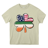 Mossy st patricks day shamrock american flag Heavy Core Tee - MaliasSmallBusiness