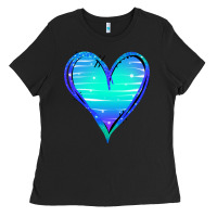 Black Mermaid Heart Ladies Tee - Jasminsmagicworld