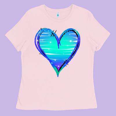 Mermaid Heart Ladies Tee Designed By Jasminsmagicworld