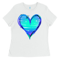 White Mermaid Heart Ladies Tee - Jasminsmagicworld