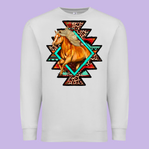 Aztec Symbol With Horse Premium Sweatshirt Designed By Fadigitalartstudio