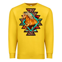 Lemon Aztec Symbol With Horse Premium Sweatshirt - FaDigitalArtStudio