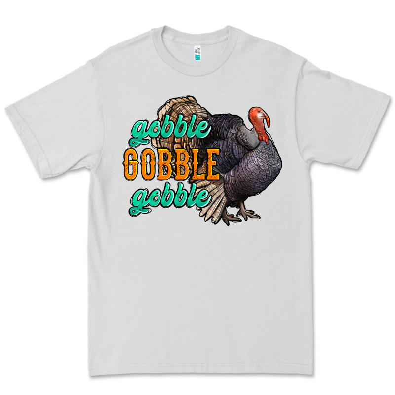 Thanksgiving Turkey Gobble Gobble Premium Tee by NancyCooperArtShop | Teevron