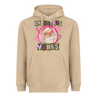 Mushroom Pink Christmas Vibes Santa Heavyweight Hoodie - FaDigitalArtStudio