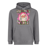 Storm Pink Christmas Vibes Santa Heavyweight Hoodie - FaDigitalArtStudio