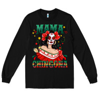 Black Mama Chingona Skull Long Sleeve Tee - texasbilliewilder